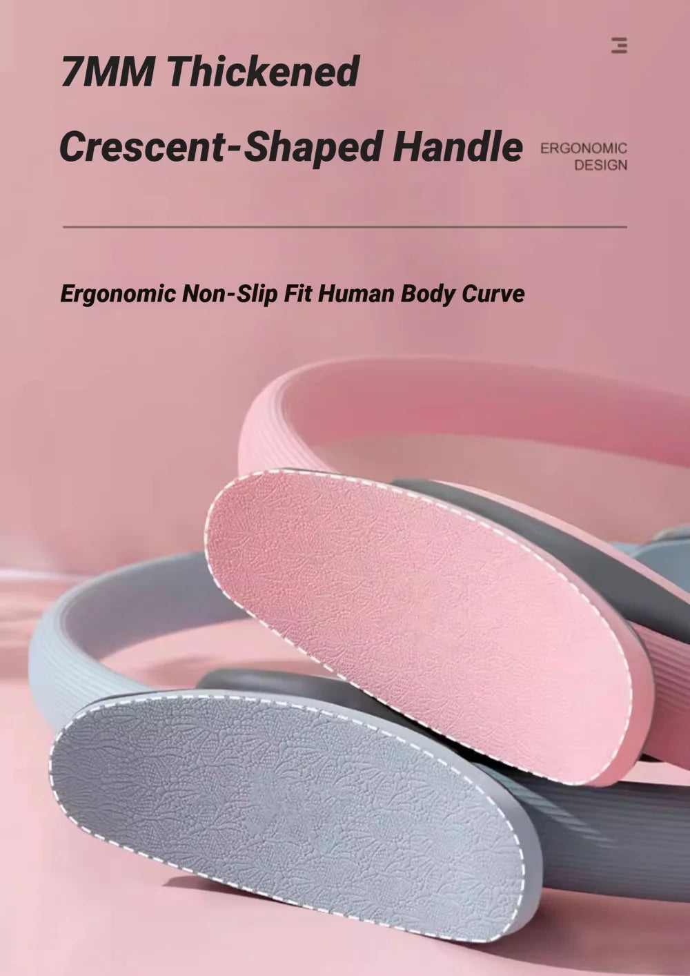 Women's Pilates Yoga Fitness Ring Circle Elastic Resistance Band for Home Exercise Postpartum Pelvic Floor Muscle Training