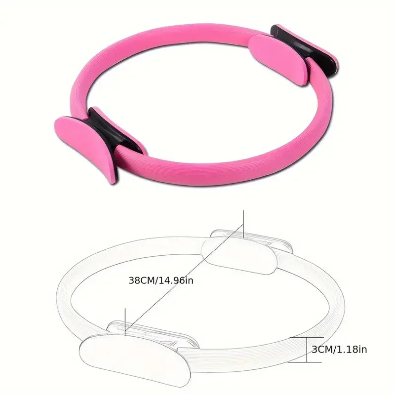 Women's Pilates Yoga Fitness Ring Circle Elastic Resistance Band for Home Exercise Postpartum Pelvic Floor Muscle Training