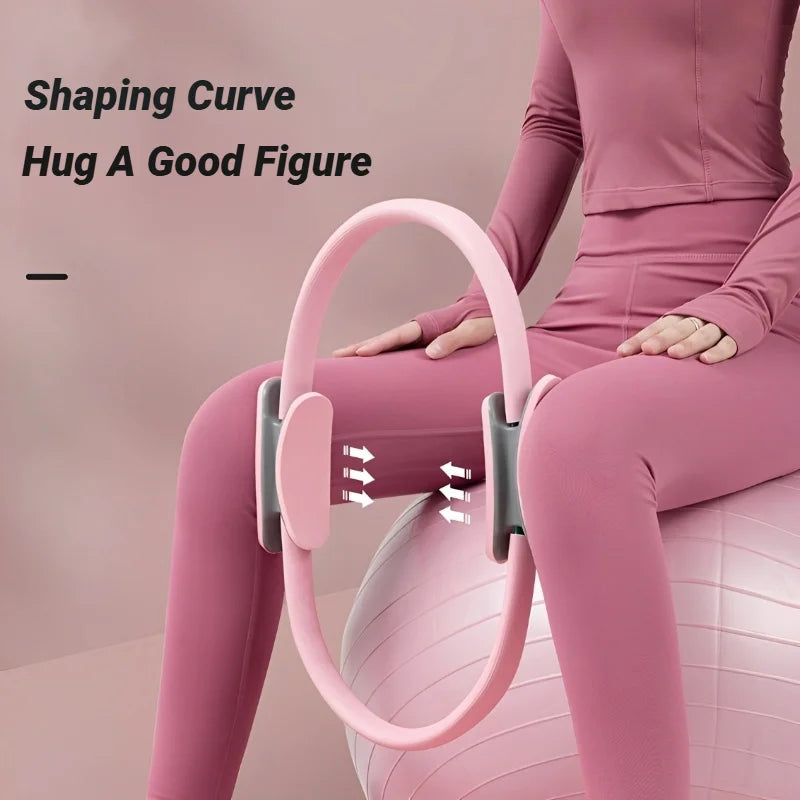 Women's Pilates Yoga Fitness Ring Circle Elastic Resistance Band for Home Exercise Postpartum Pelvic Floor Muscle Training