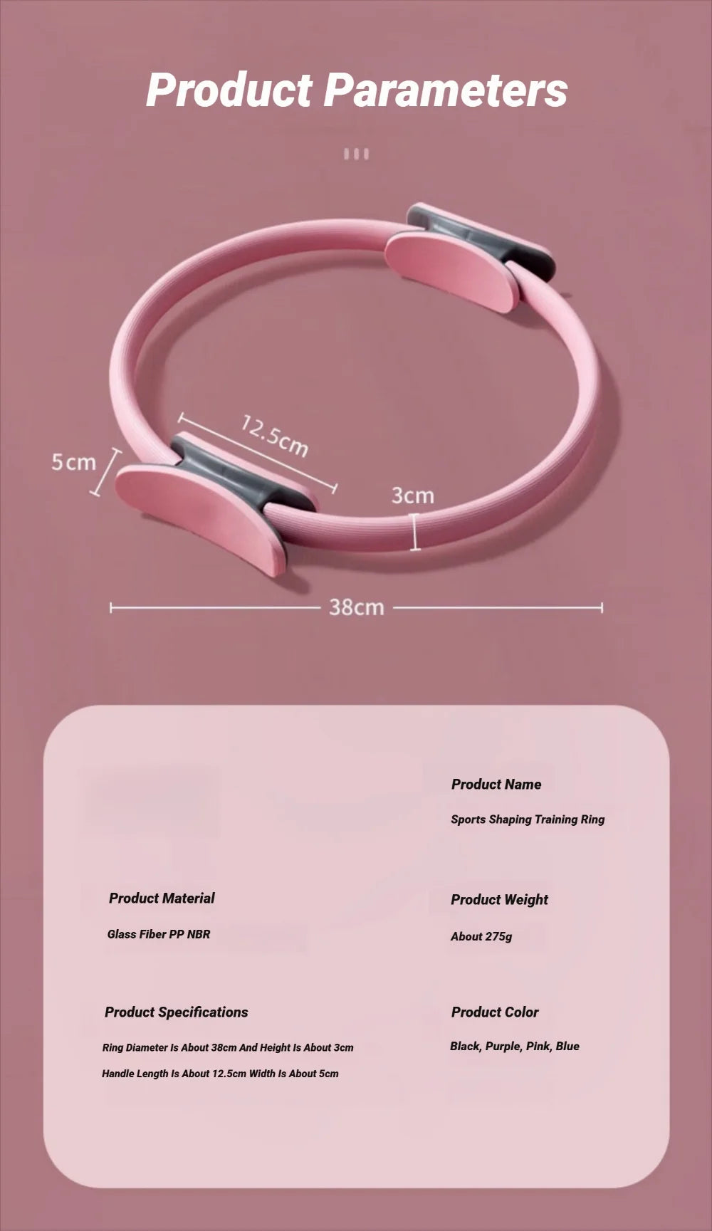 Women's Pilates Yoga Fitness Ring Circle Elastic Resistance Band for Home Exercise Postpartum Pelvic Floor Muscle Training